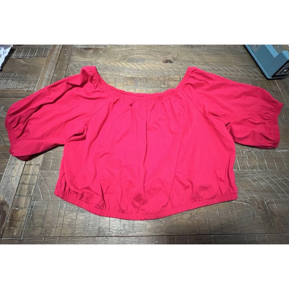 Old Navy Off The Shoulder Blouse NWT Pink Cropped Top Size XXL Spring Casual